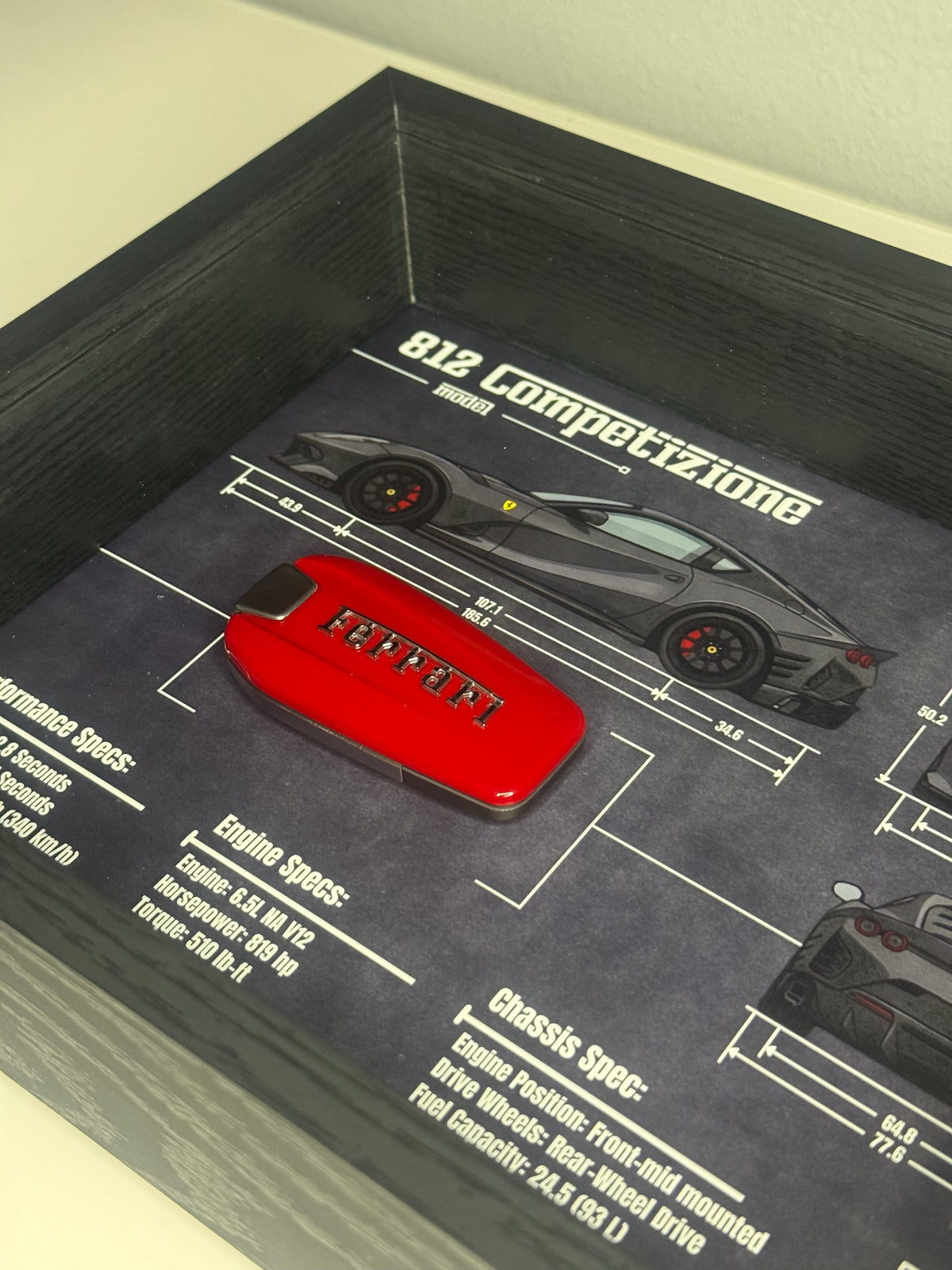 Ferrari 812 competizione Key Blueprint Frame