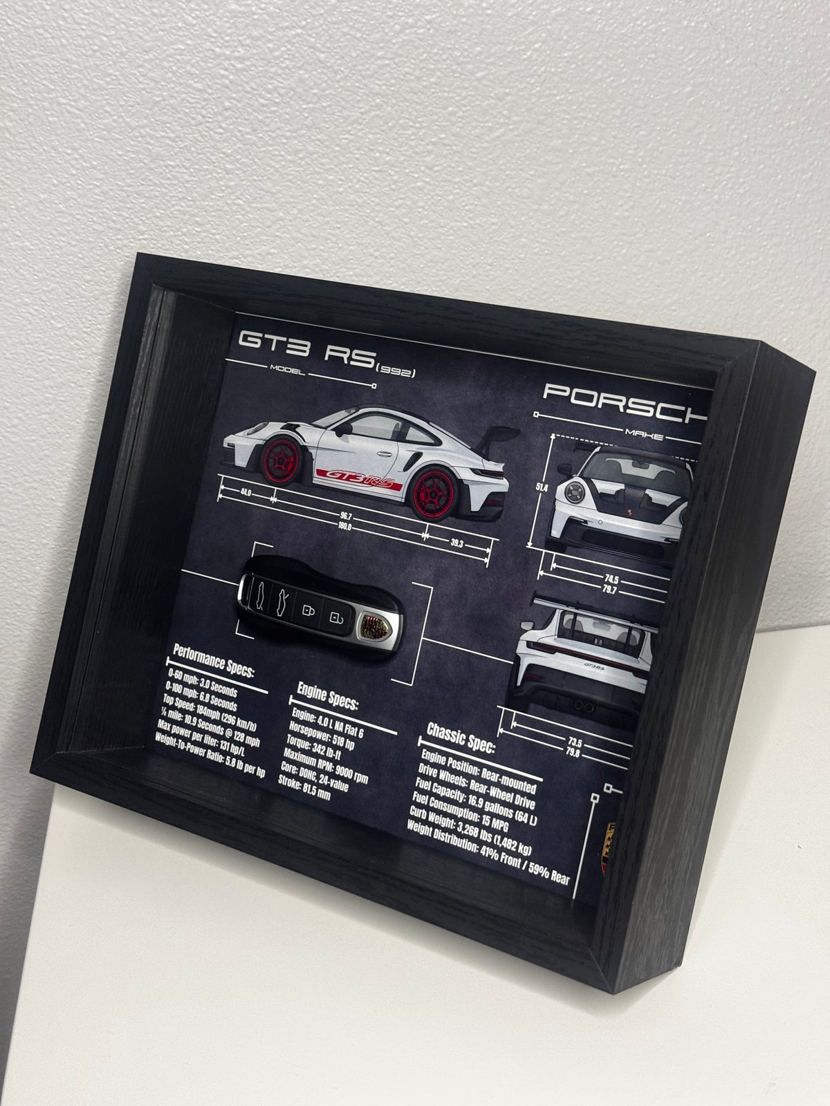 Porsche 911 GT3 RS (992) Key Blueprint Frame
