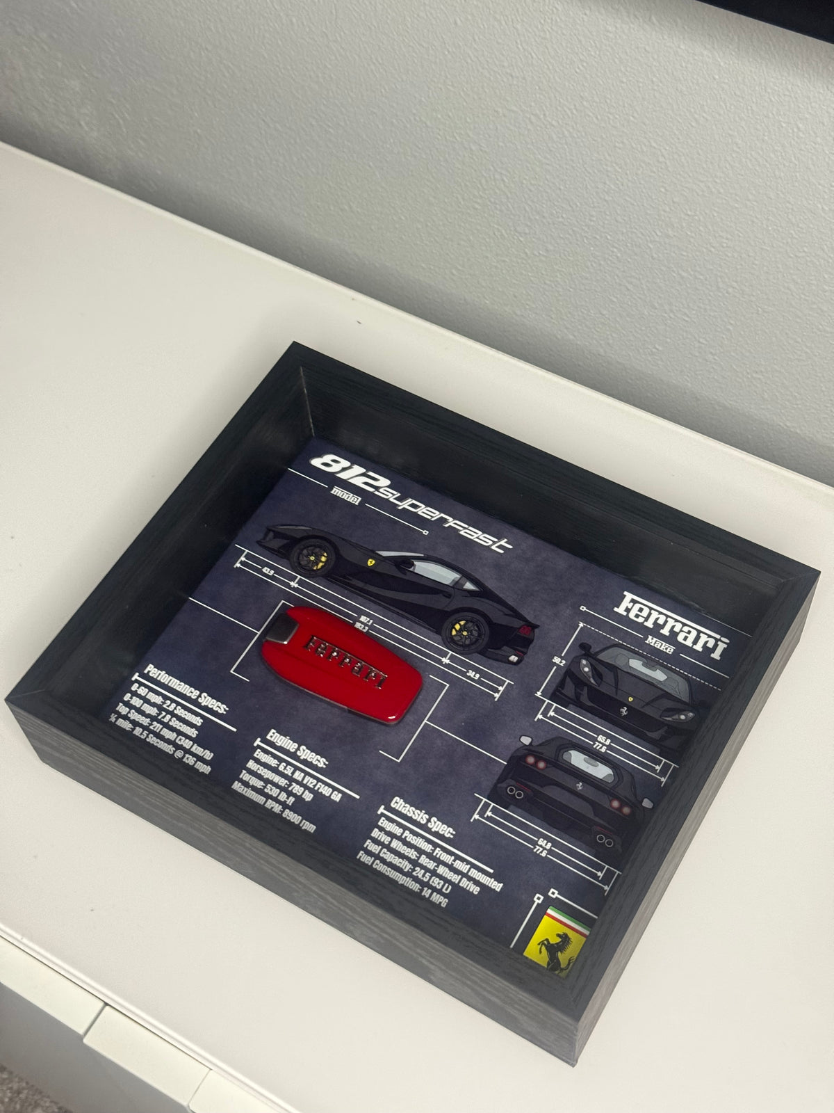 Ferrari 812 Superfast Key Blueprint Frame
