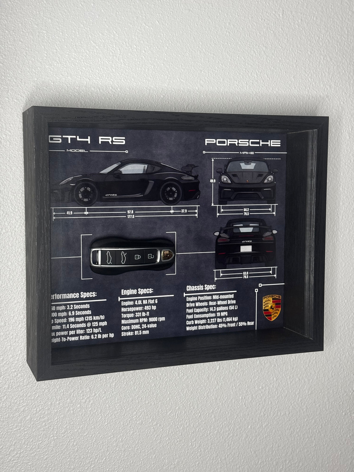 Porsche 911 GT4 RS Key Blueprint Frame