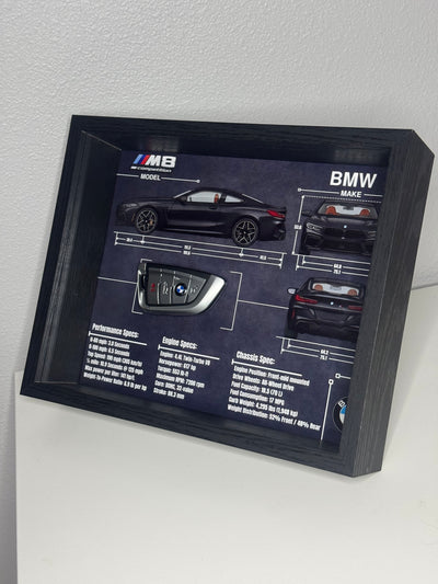 BMW M8 Competition Key Blueprint Frame