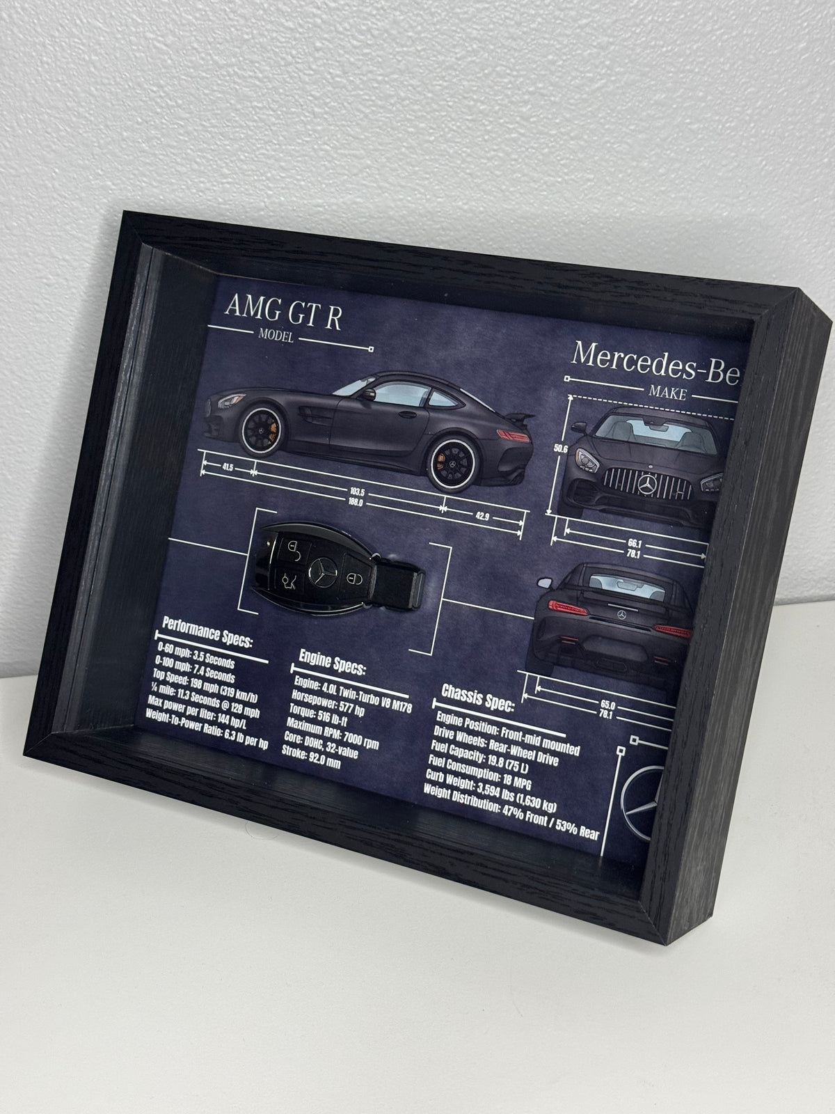 Mercedes-Benz AMG GT R Key Blueprint Frame