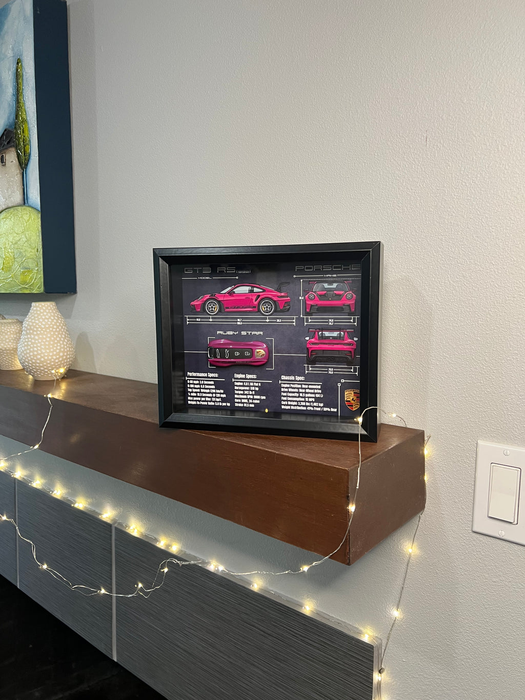 Porsche 911 GT3 RS Ruby Star (992) Key Blueprint Frame