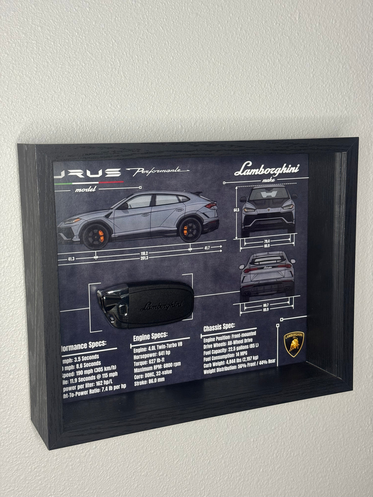Lamborghini URUS Key Blueprint Frame