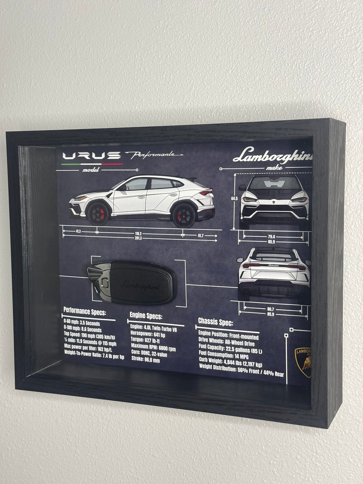 Lamborghini URUS Key Blueprint Frame