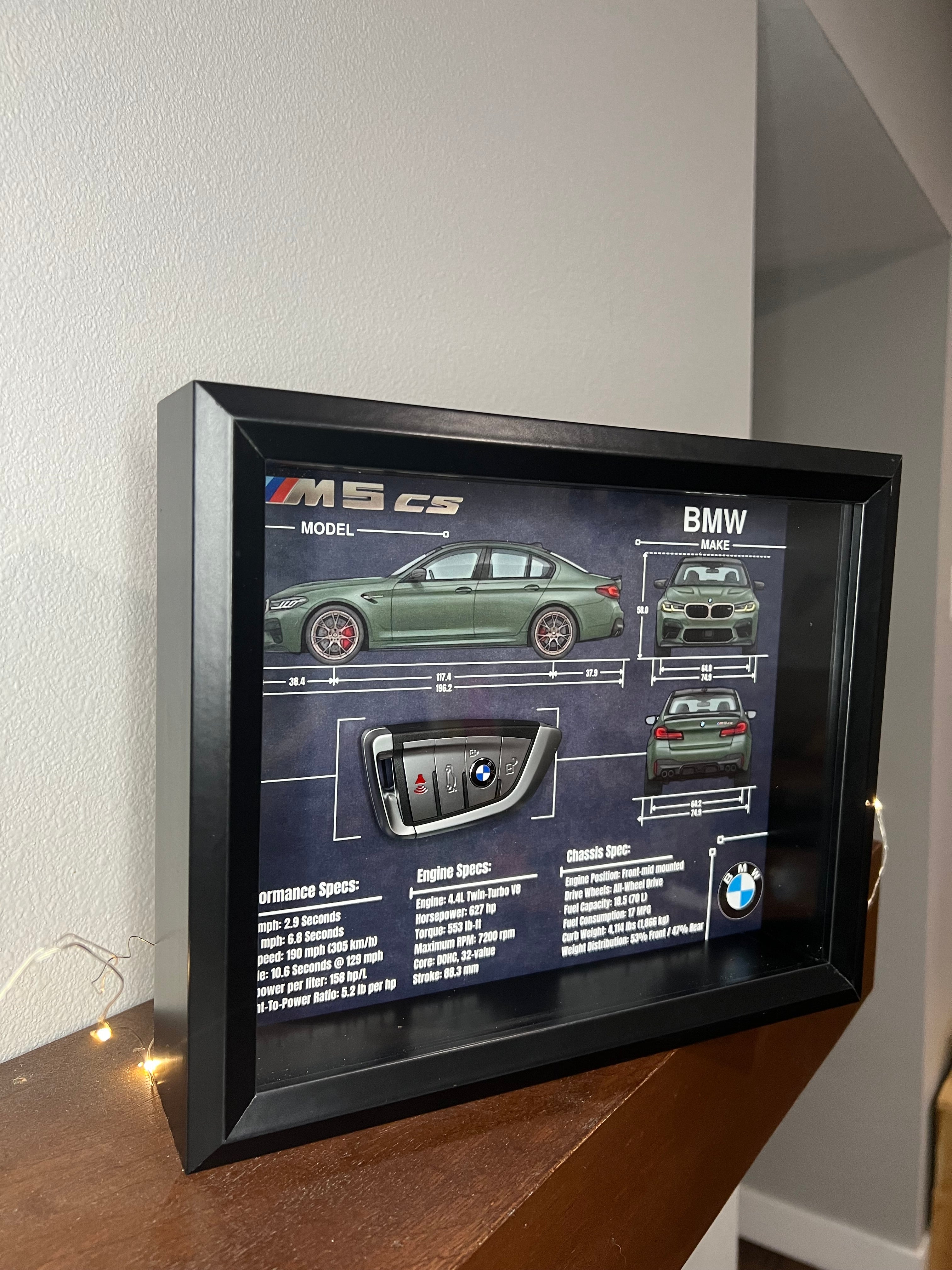 BMW M5 CS Key Blueprint Frame