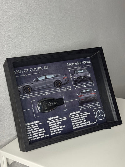 Mercedes-Benz AMG GT 4D Key Blueprint Frame