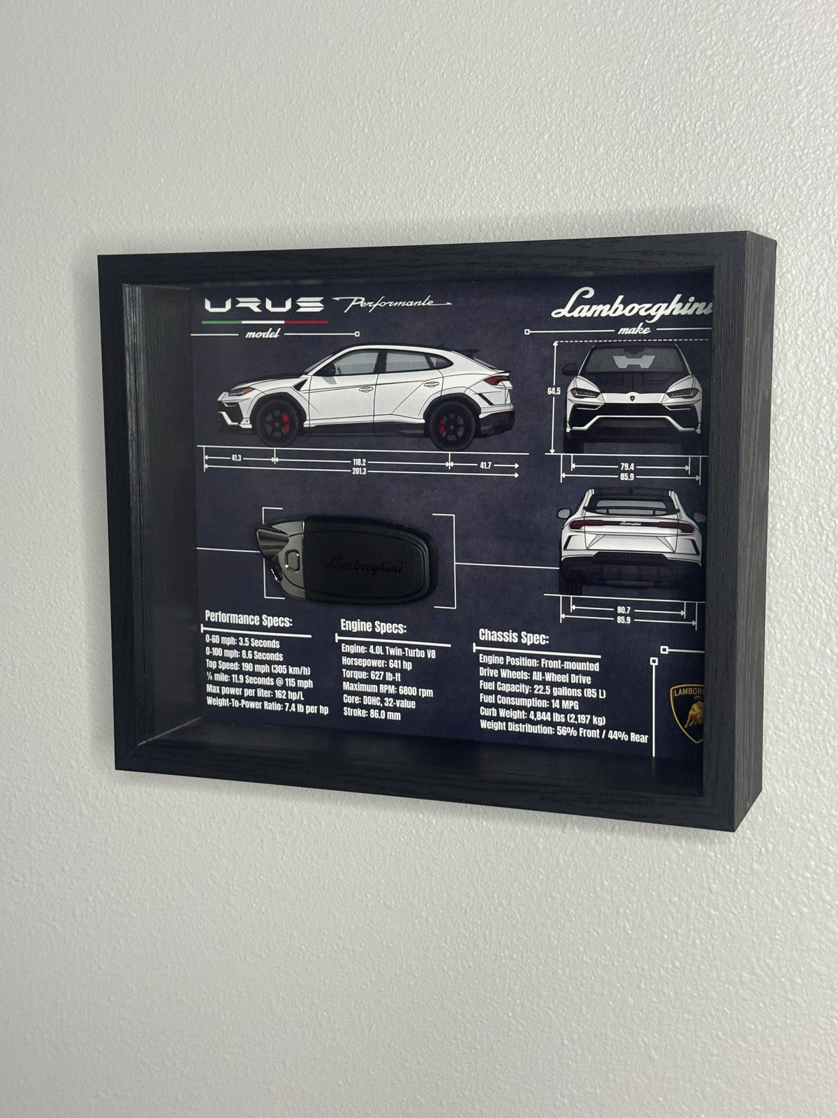 Lamborghini URUS Key Blueprint Frame