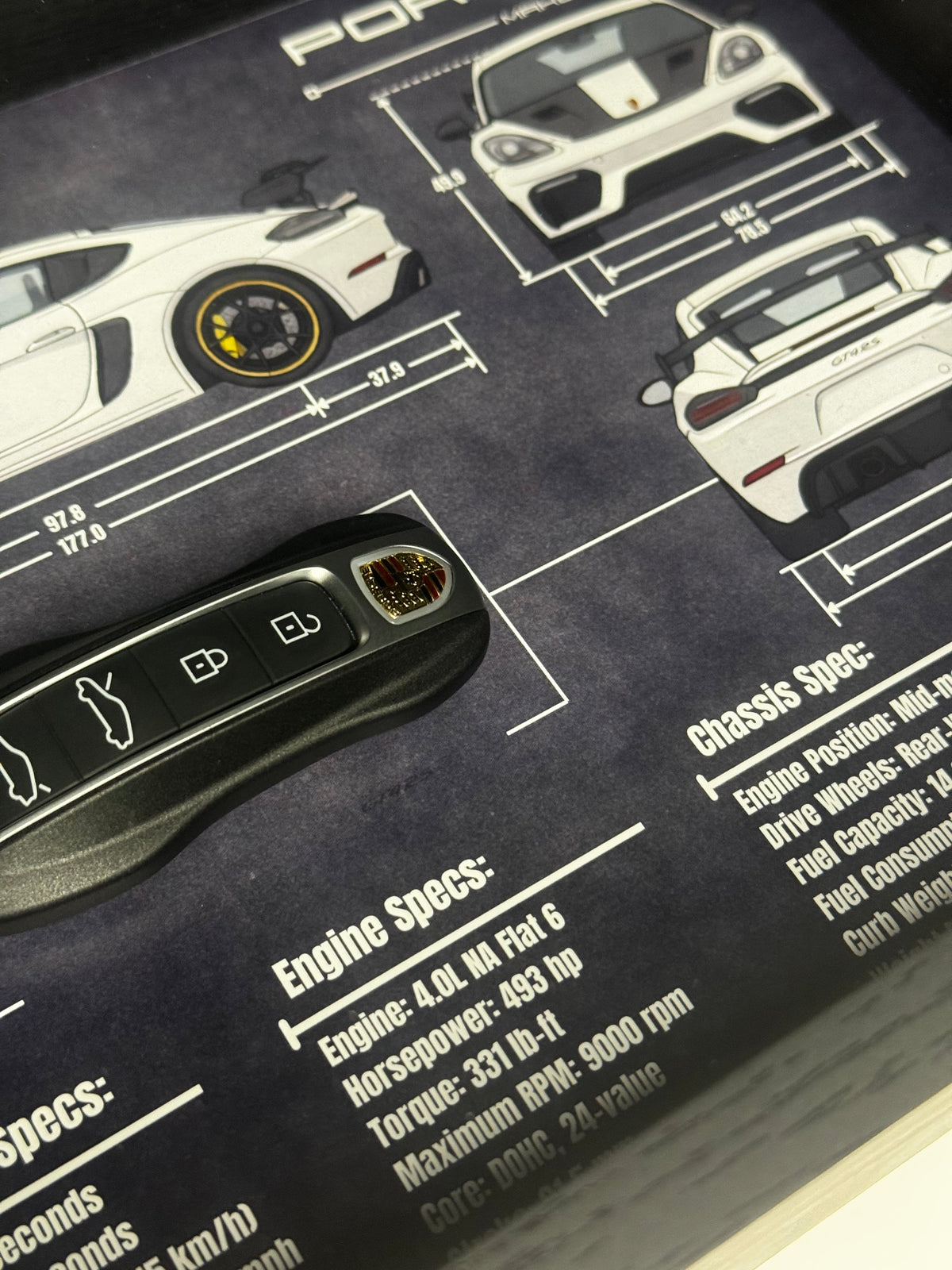 Porsche 911 GT4 RS Key Blueprint Frame