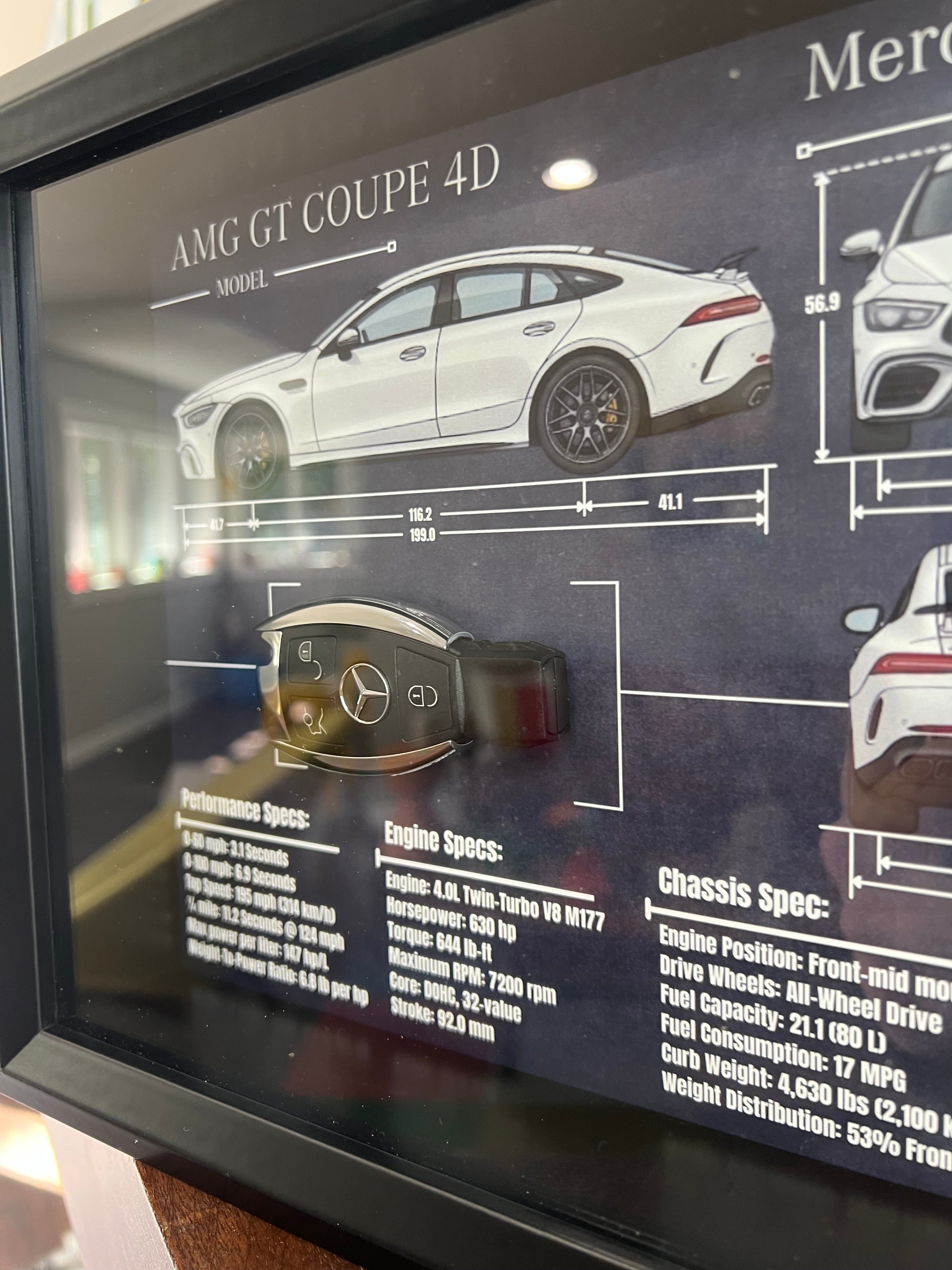 Mercedes-Benz AMG GT 4D Key Blueprint Frame