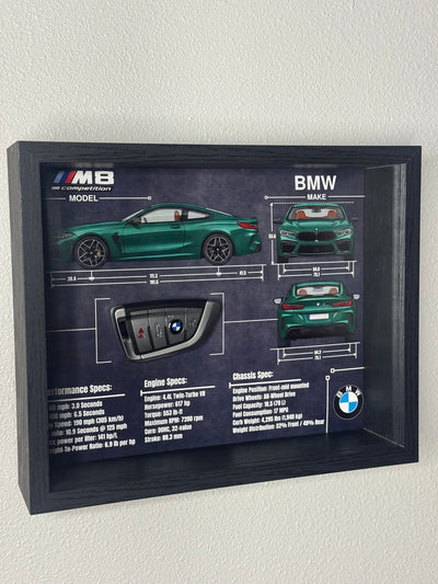 BMW M8 Competition Key Blueprint Frame