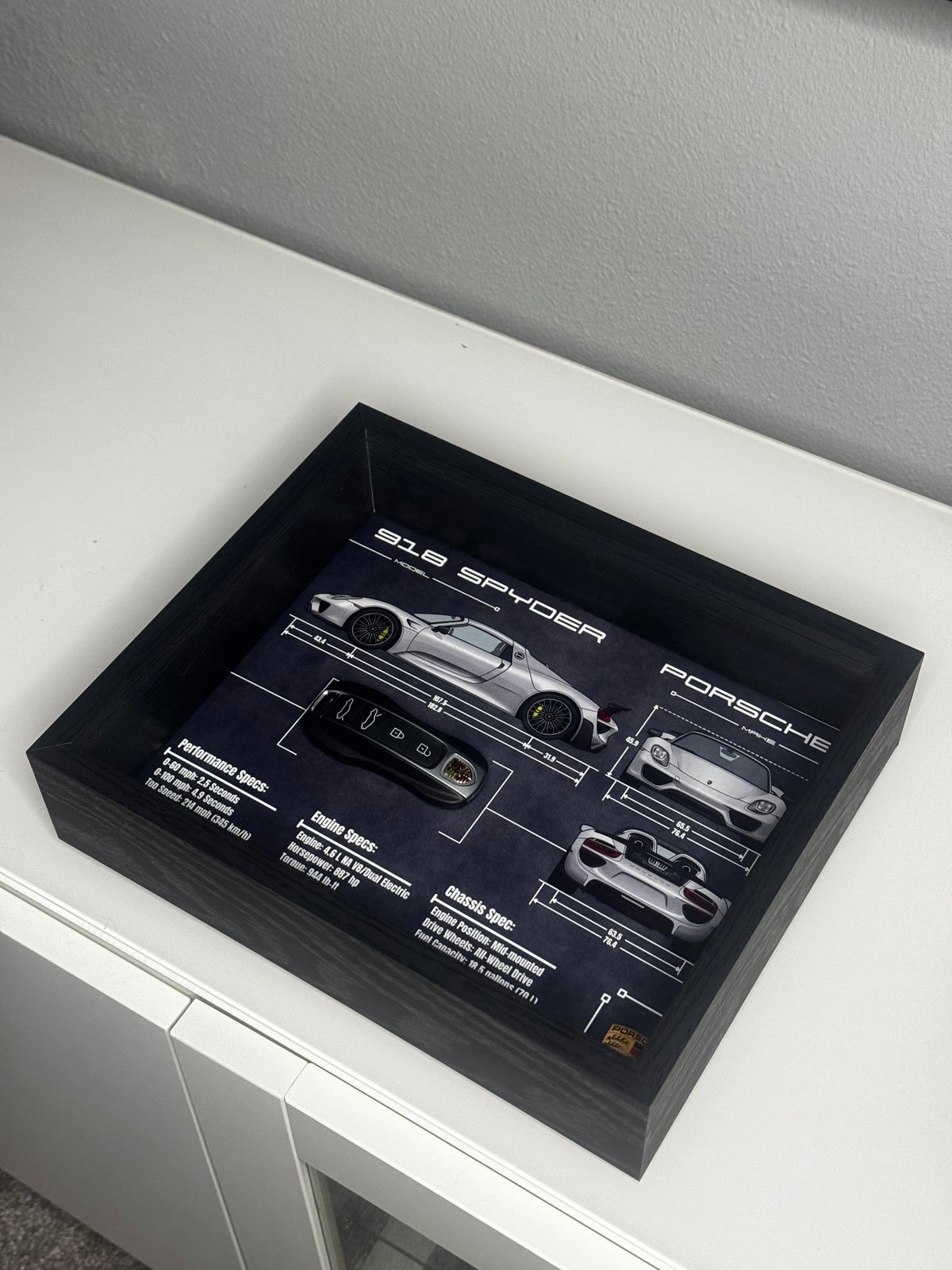 Porsche 918 Spyder Key Blueprint Frame