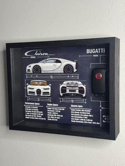 Bugatti Chiron Key Blueprint Frame