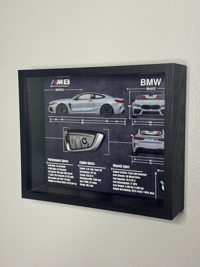 BMW M8 Competition Key Blueprint Frame