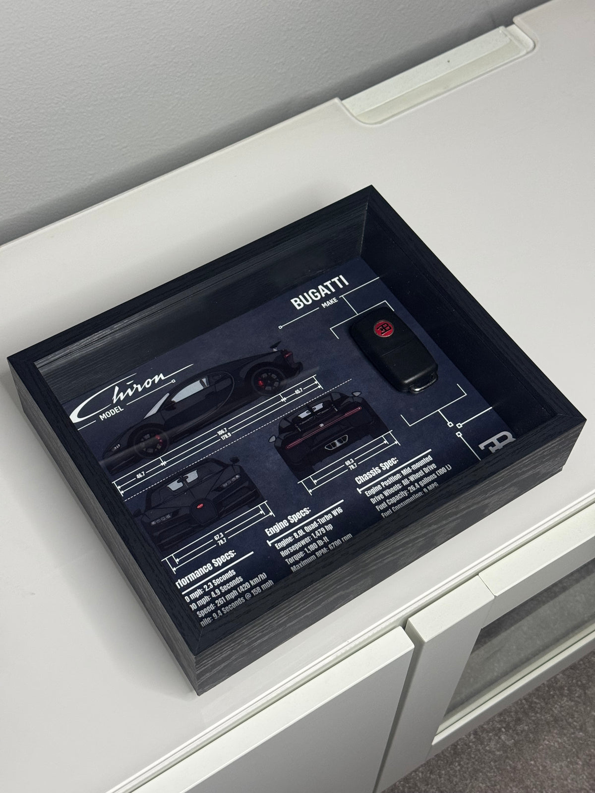 Bugatti Chiron Key Blueprint Frame