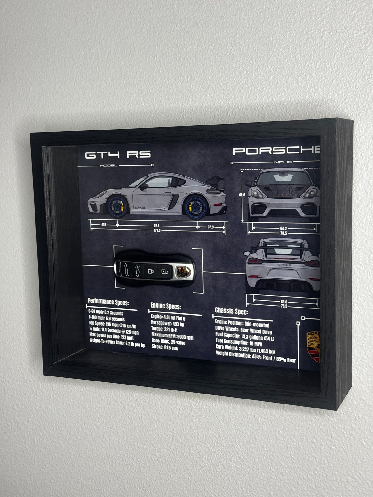 Porsche 911 GT4 RS Key Blueprint Frame