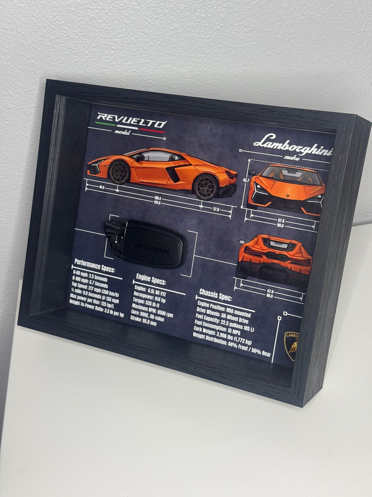 Lamborghini Revuelto Key Blueprint Frame