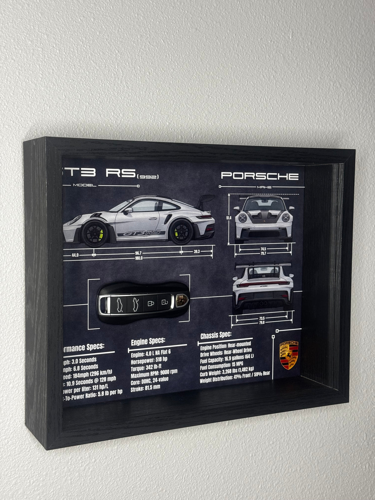 Porsche 911 GT3 RS (992) Key Blueprint Frame