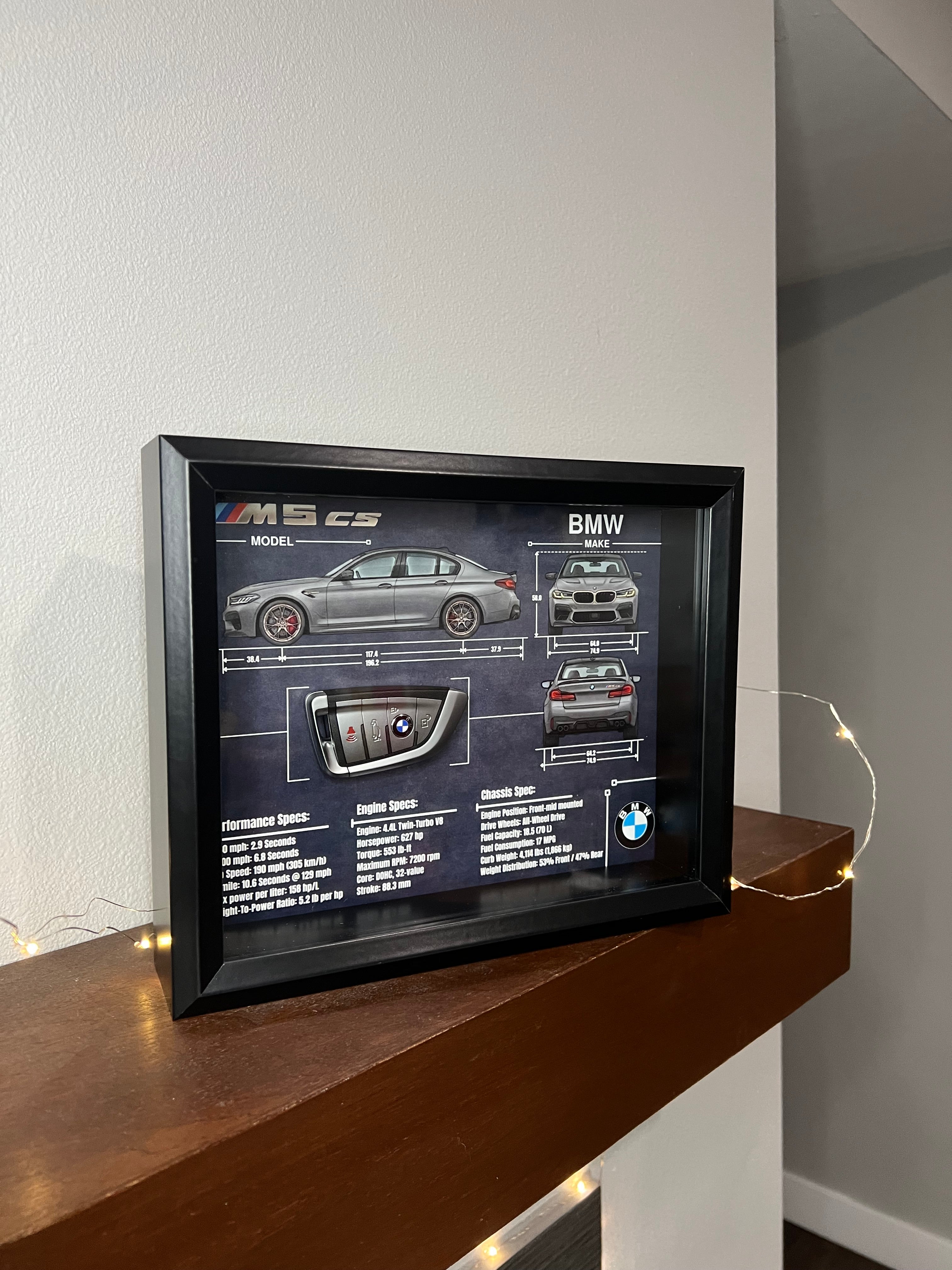 BMW M5 CS Key Blueprint Frame