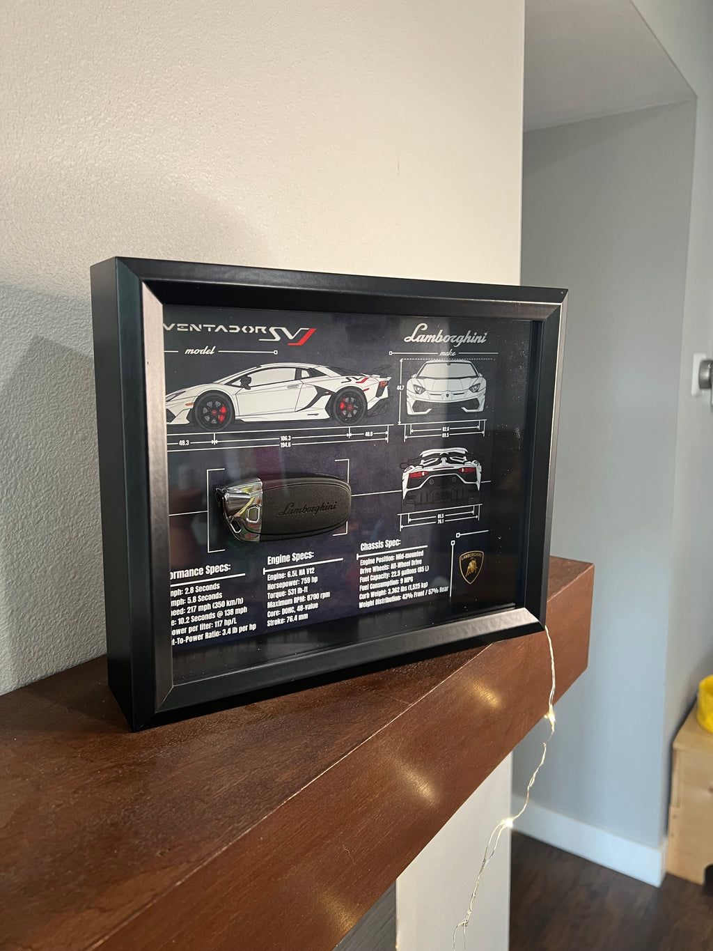 Lamborghini Aventador SVJ Key Blueprint Frame