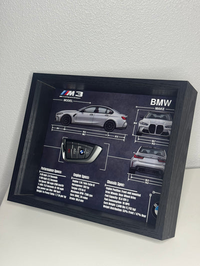 BMW M3 Competition Key Blueprint Frame