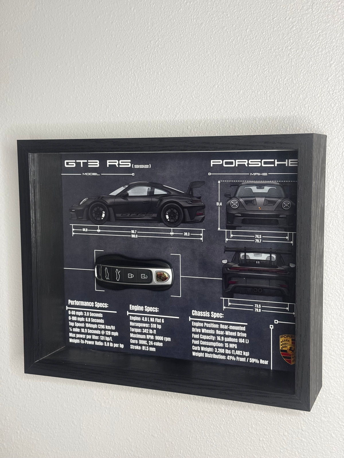 Porsche 911 GT3 RS (992) Key Blueprint Frame