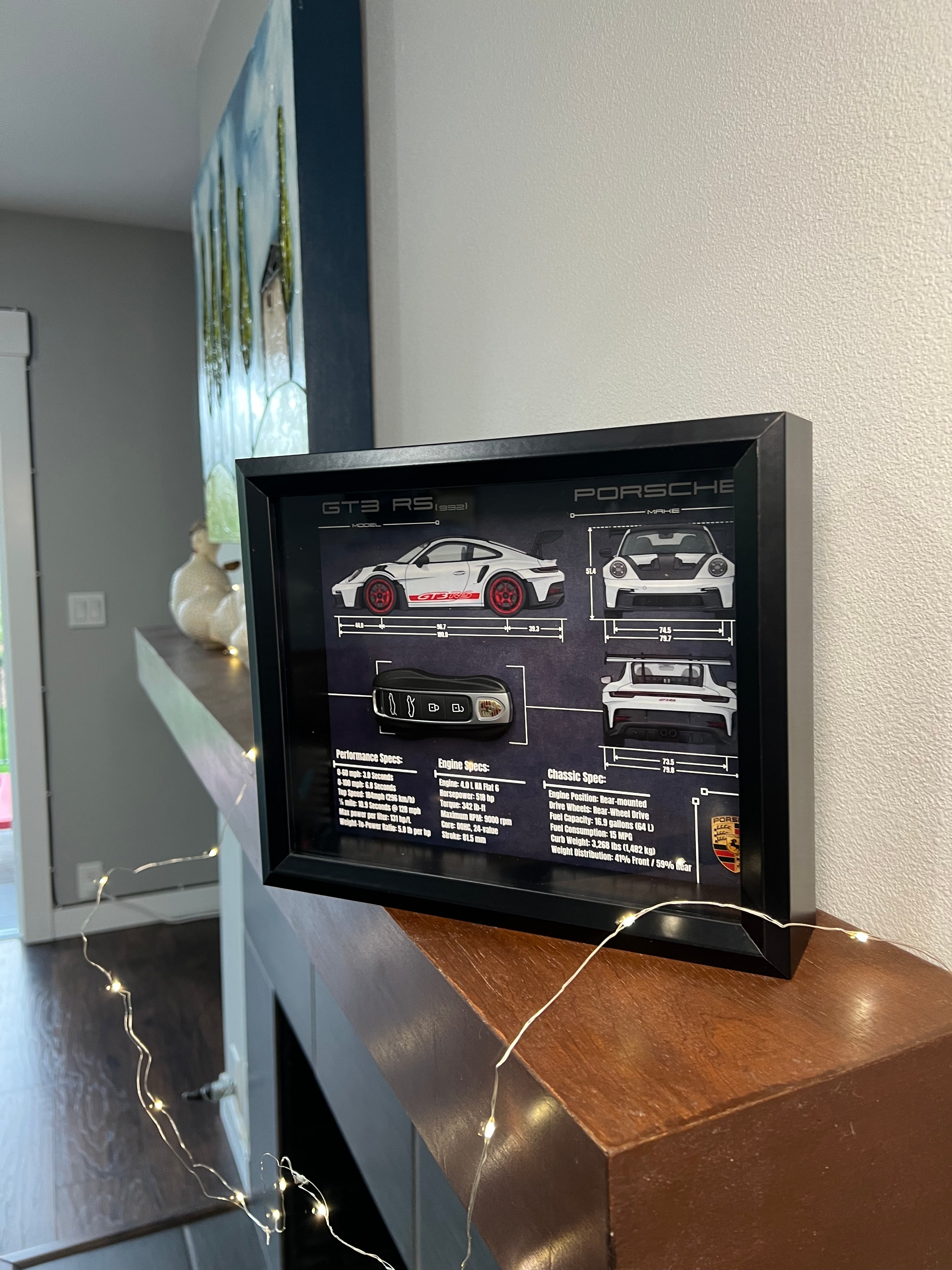 Porsche 911 GT3 RS (992) Key Blueprint Frame