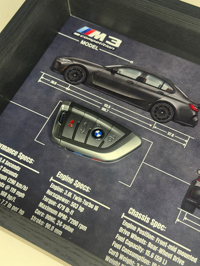 BMW M3 Competition Key Blueprint Frame