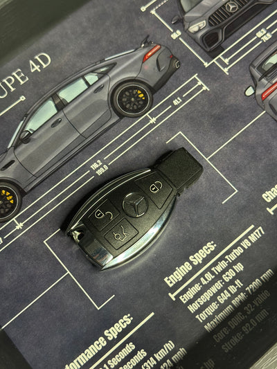 Mercedes-Benz AMG GT 4D Key Blueprint Frame