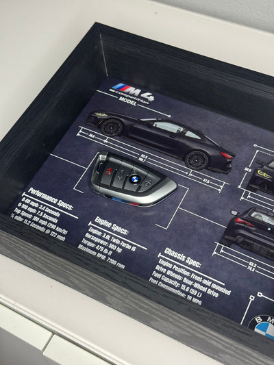 BMW M4 Competition Key Blueprint Frame