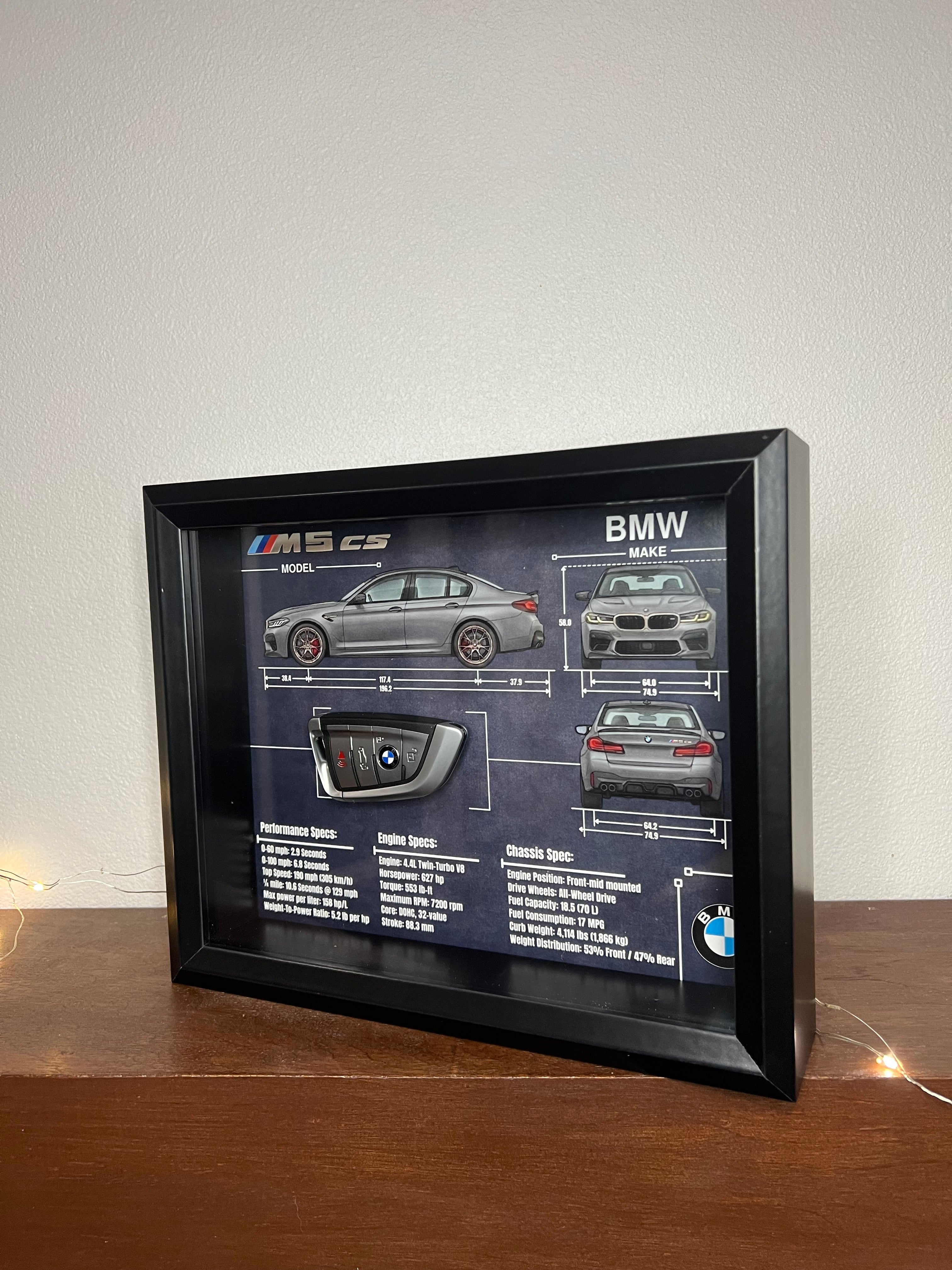 BMW M5 CS Key Blueprint Frame