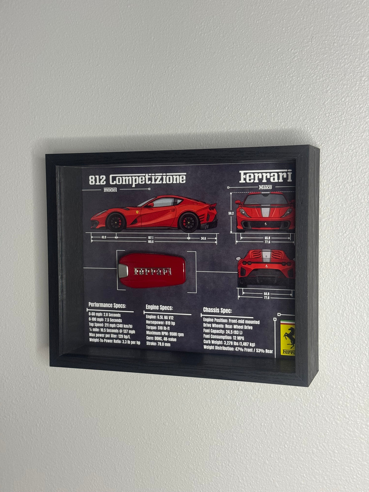 Ferrari 812 competizione Key Blueprint Frame