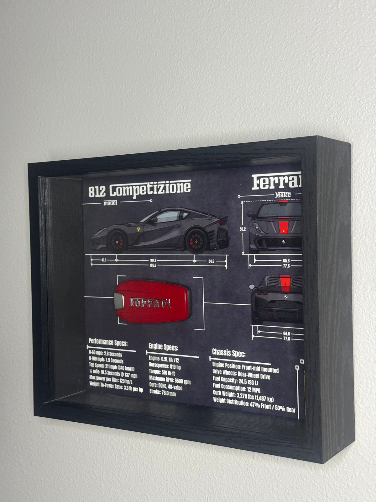 Ferrari 812 competizione Key Blueprint Frame