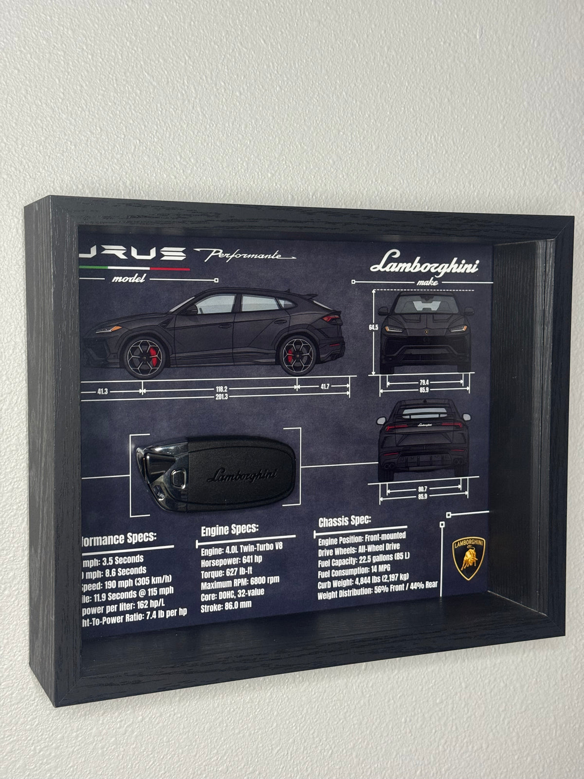 Lamborghini URUS Key Blueprint Frame