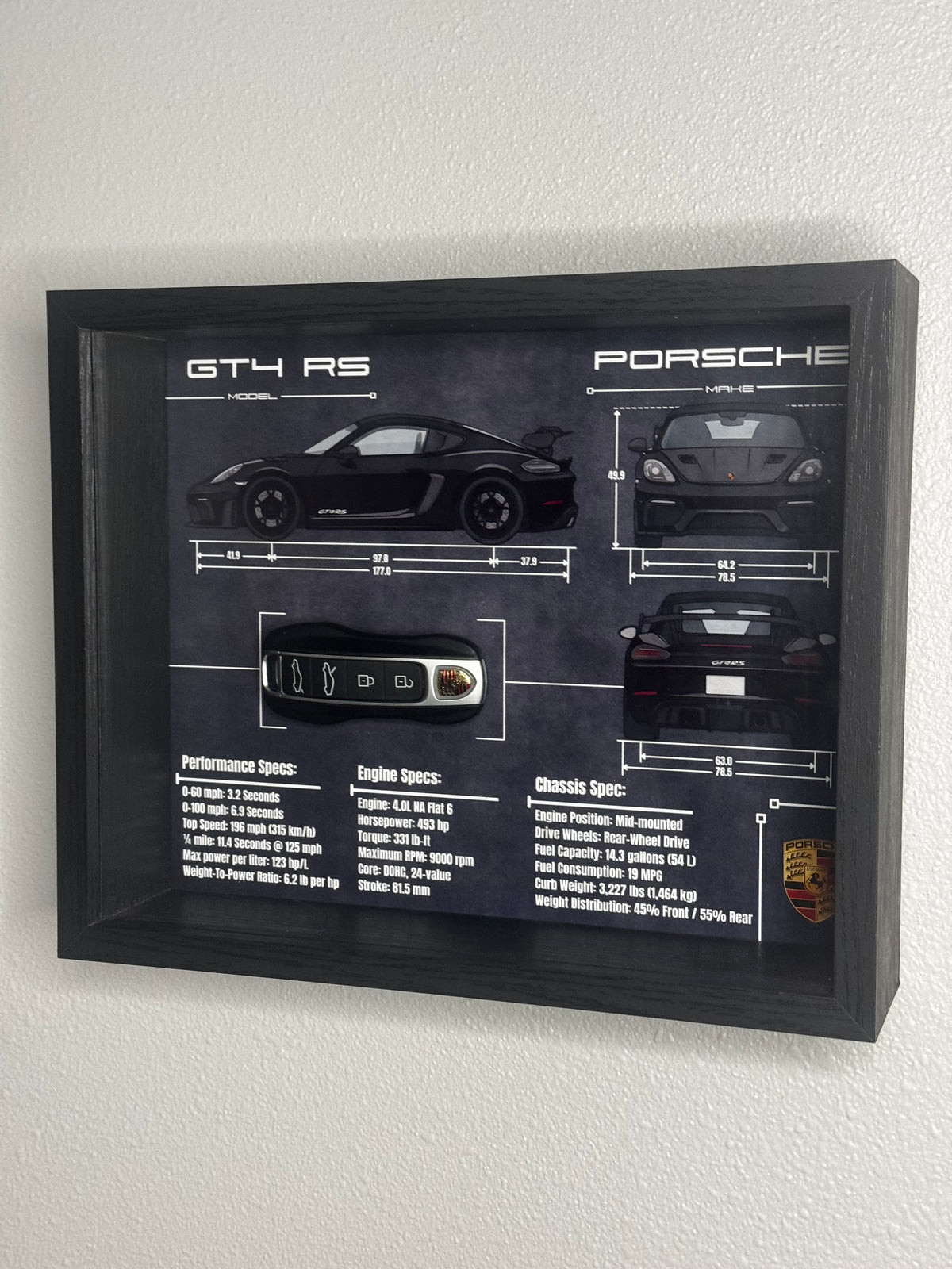 Porsche 911 GT4 RS Key Blueprint Frame