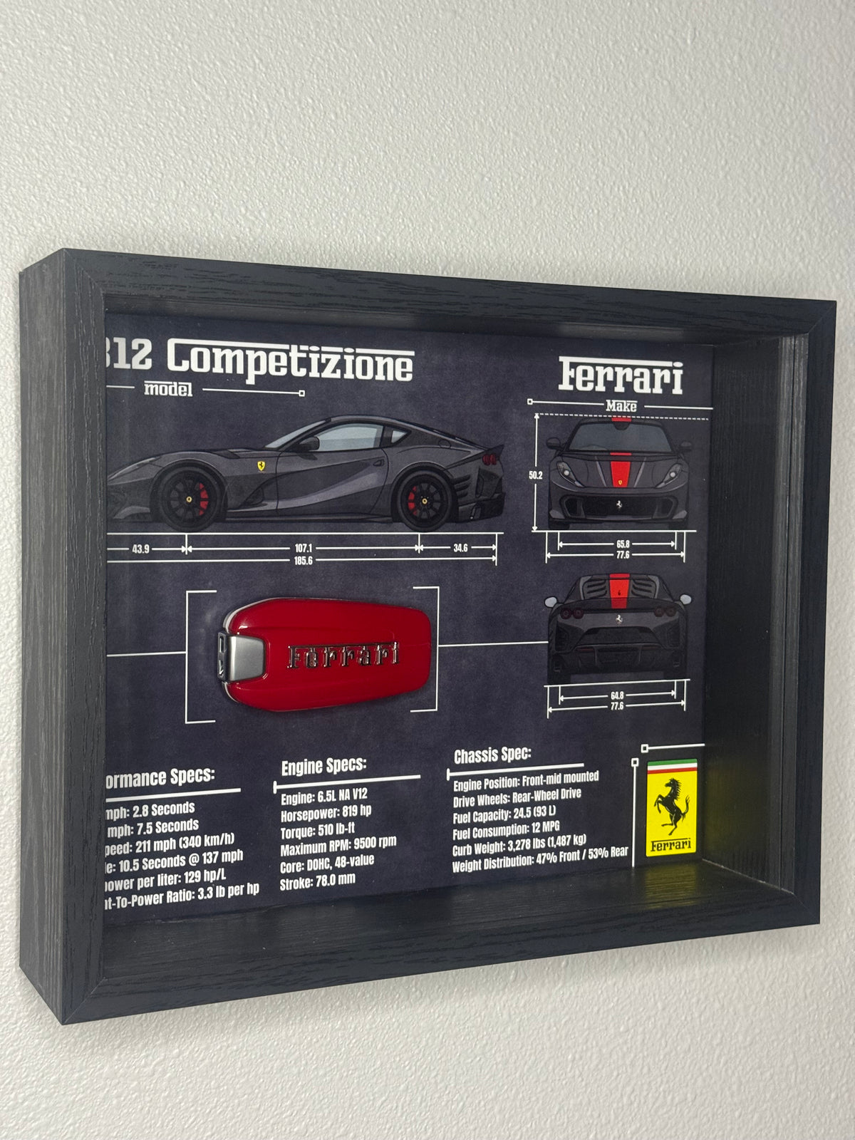 Ferrari 812 competizione Key Blueprint Frame