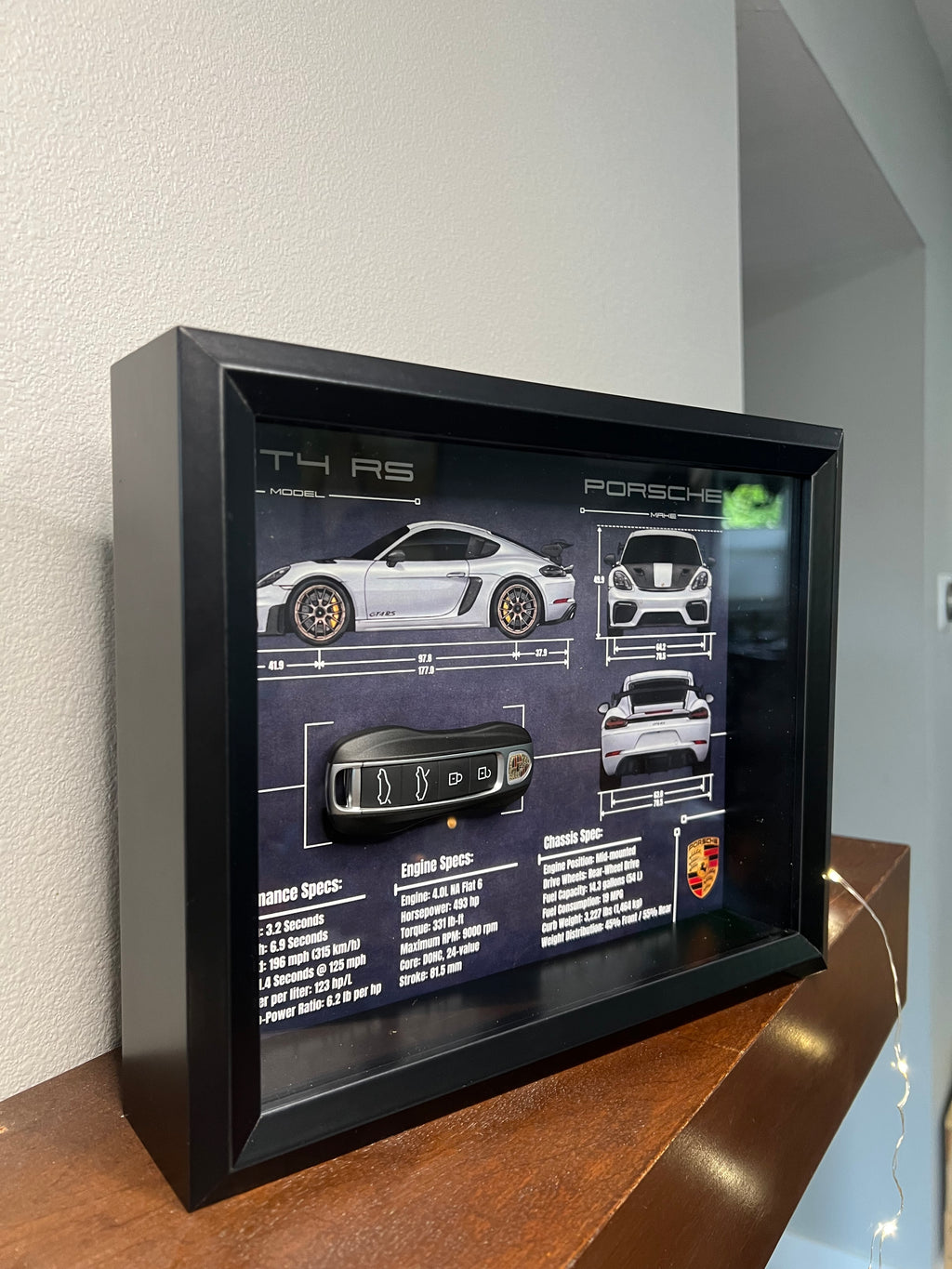 Porsche 911 GT4 RS Key Blueprint Frame