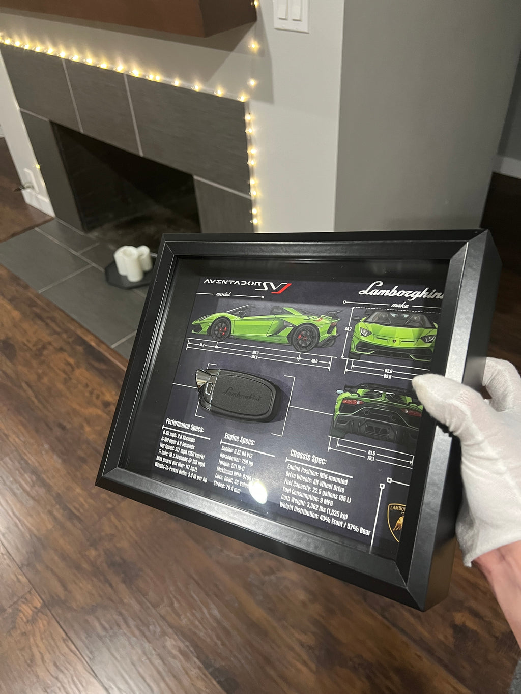 Lamborghini Aventador SVJ Key Blueprint Frame