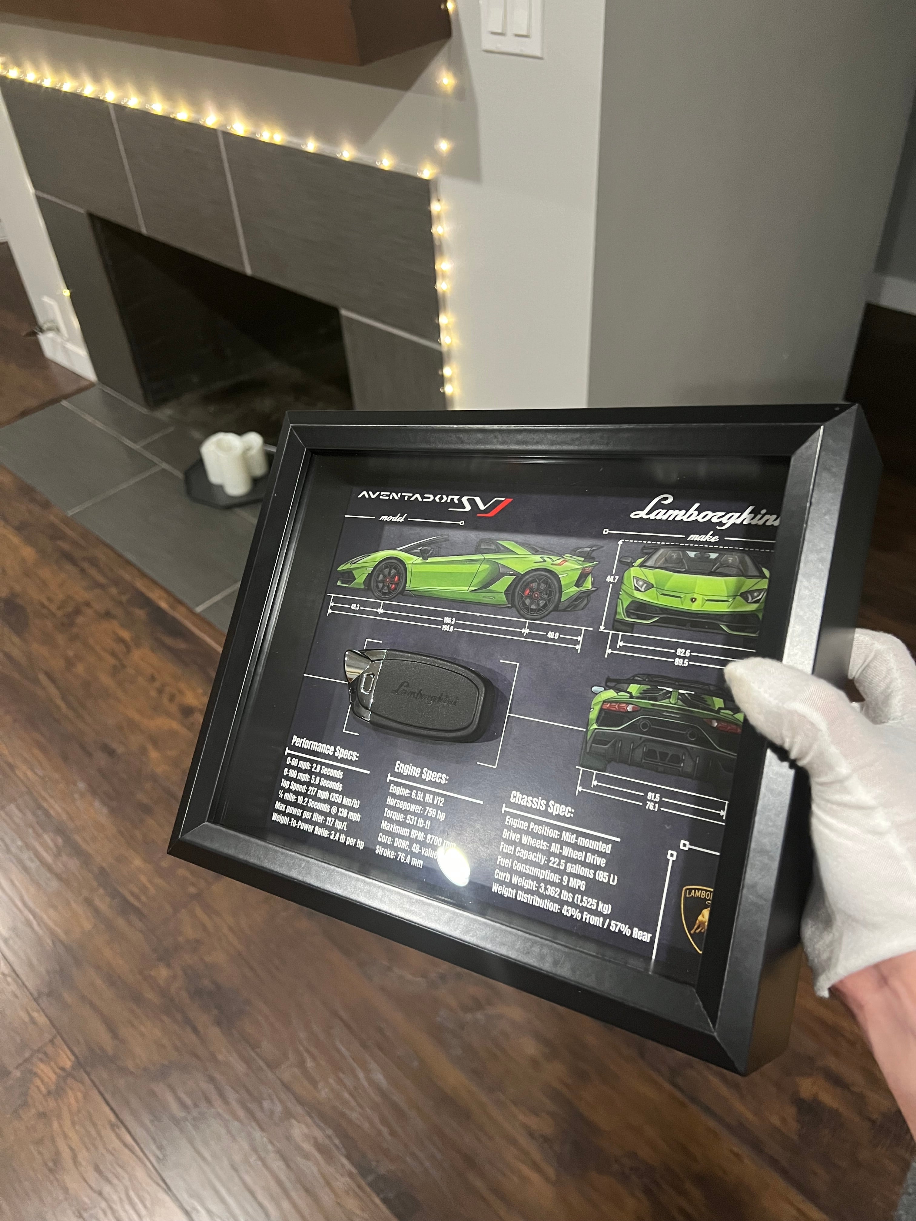 Lamborghini Aventador SVJ Key Blueprint Frame