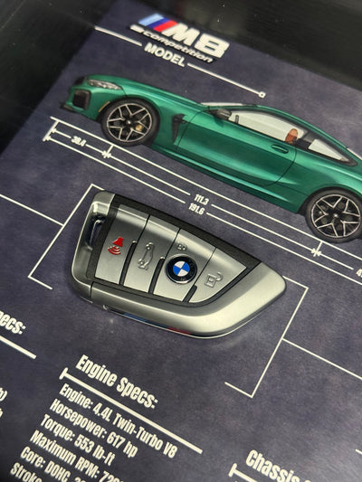 BMW M8 Competition Key Blueprint Frame