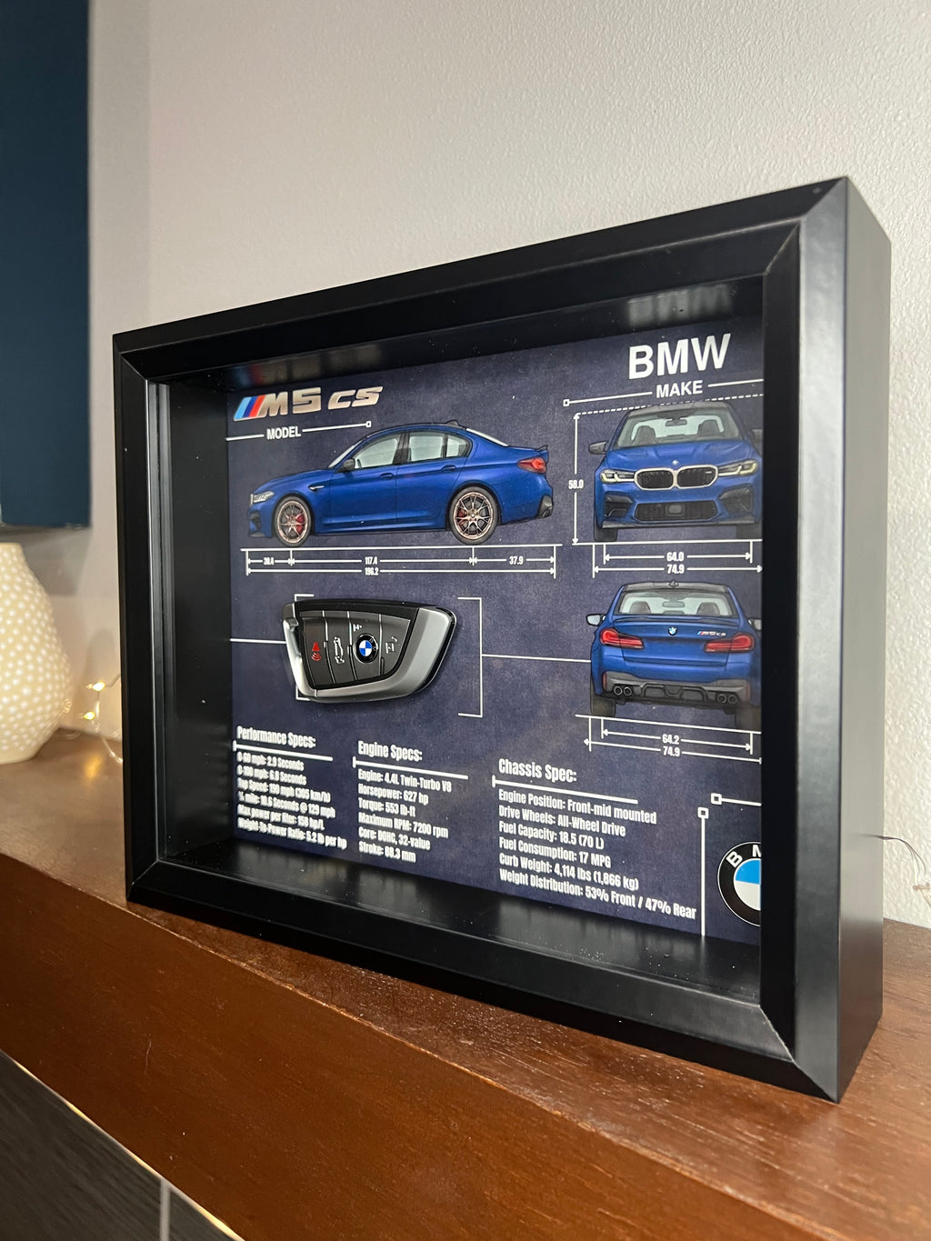 BMW M5 CS Key Blueprint Frame
