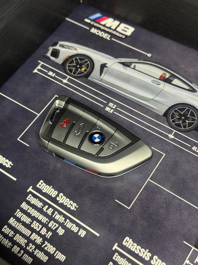 BMW M8 Competition Key Blueprint Frame
