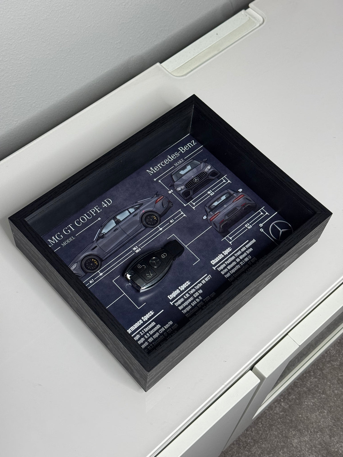 Mercedes-Benz AMG GT 4D Key Blueprint Frame