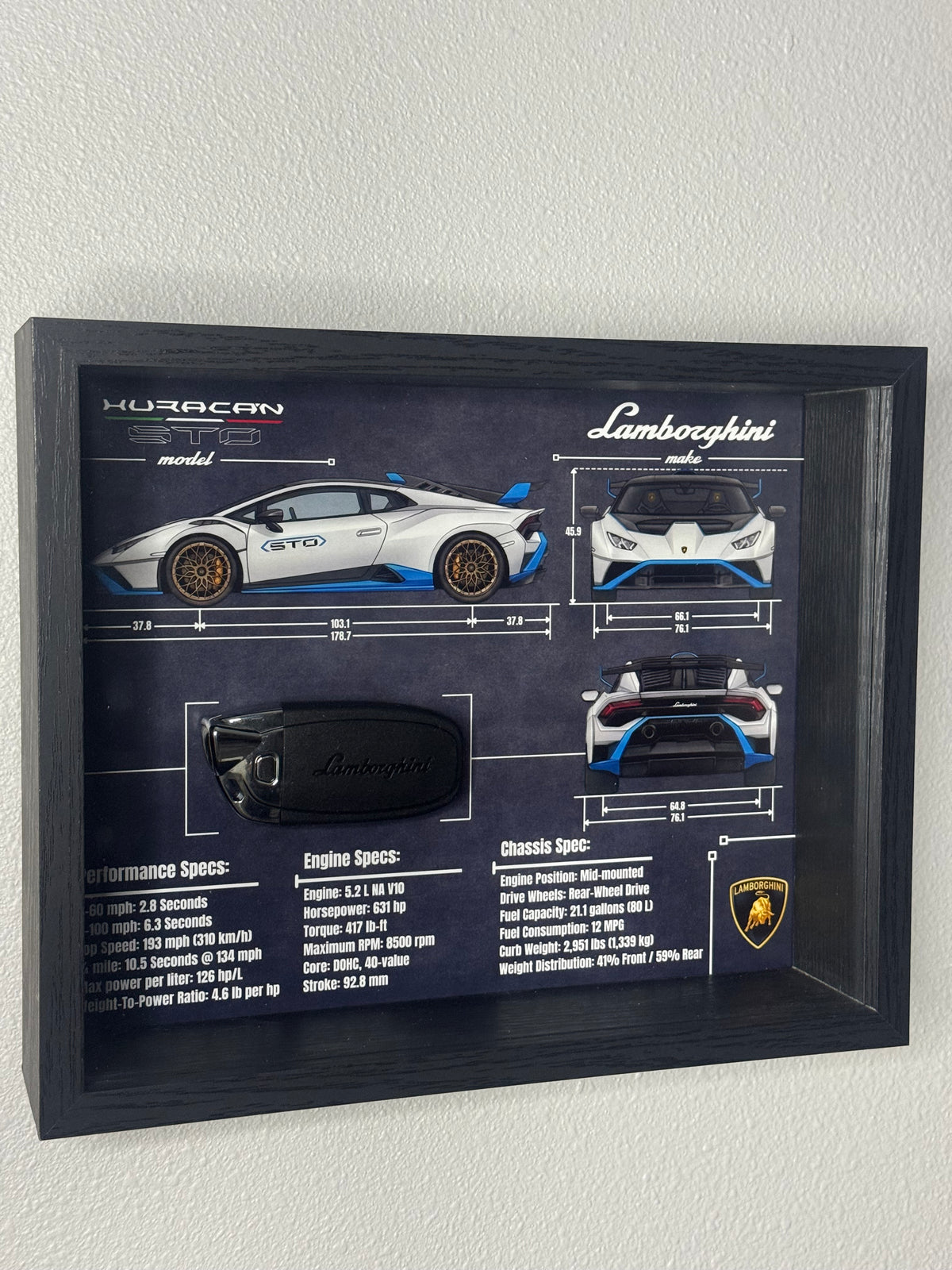 Lamborghini Huracan STO Key Blueprint Frame