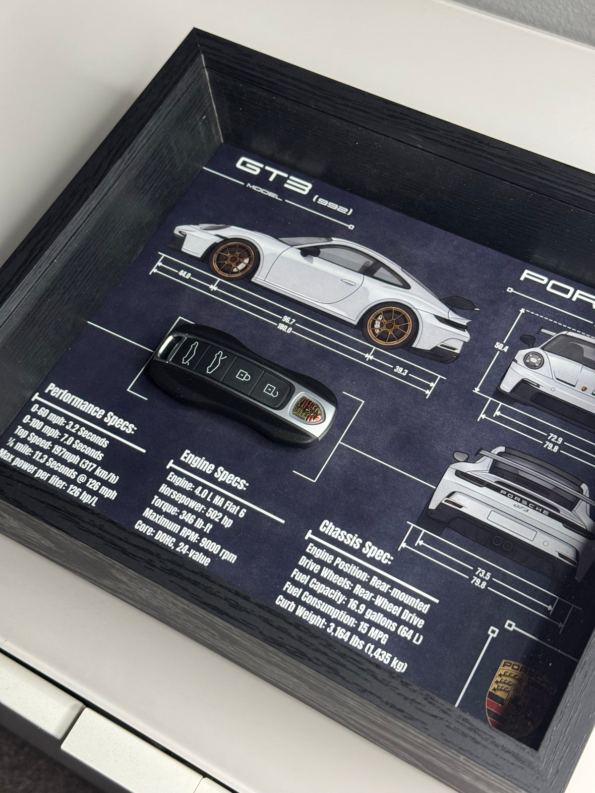 Porsche 911 GT3 (992) Key Blueprint Frame