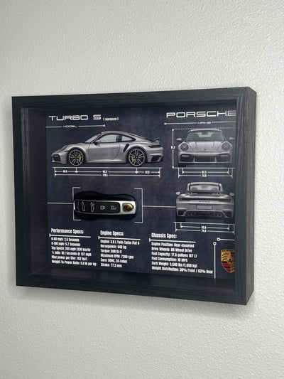 Porsche 911 Turbo S Key Blueprint Frame