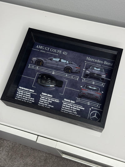 Mercedes-Benz AMG GT 4D Key Blueprint Frame