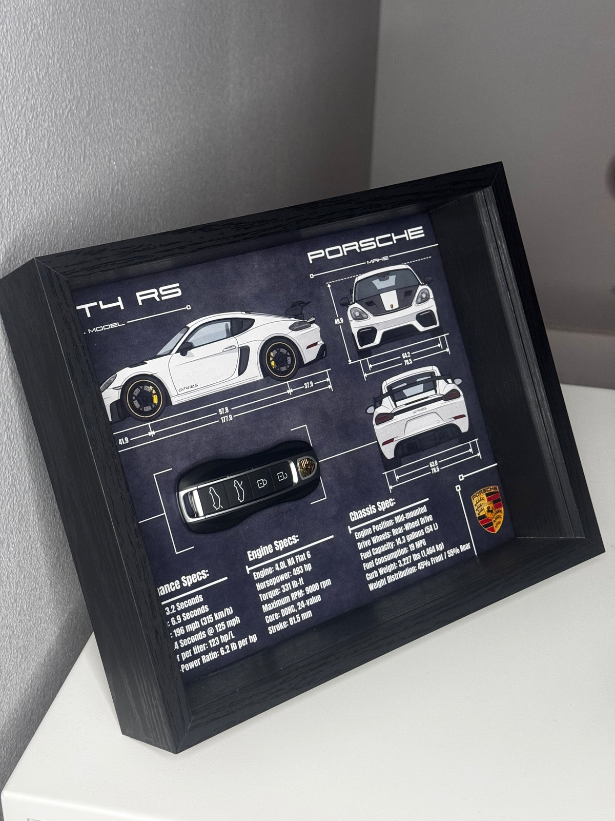 Porsche 911 GT4 RS Key Blueprint Frame