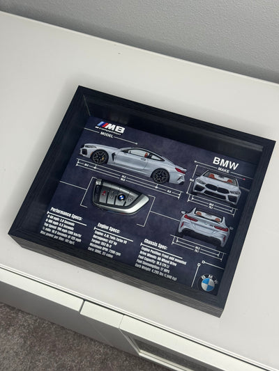 BMW M8 Competition Key Blueprint Frame