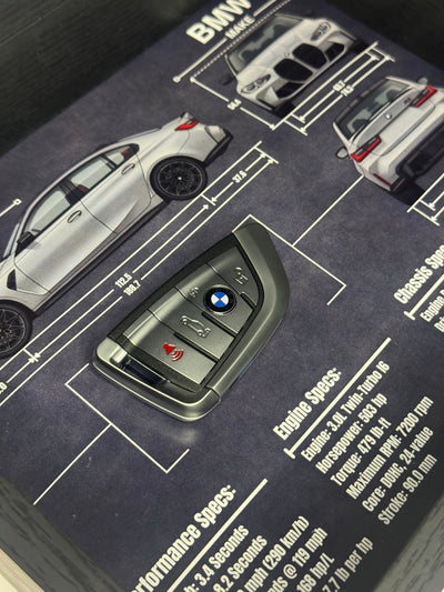 BMW M3 Competition Key Blueprint Frame
